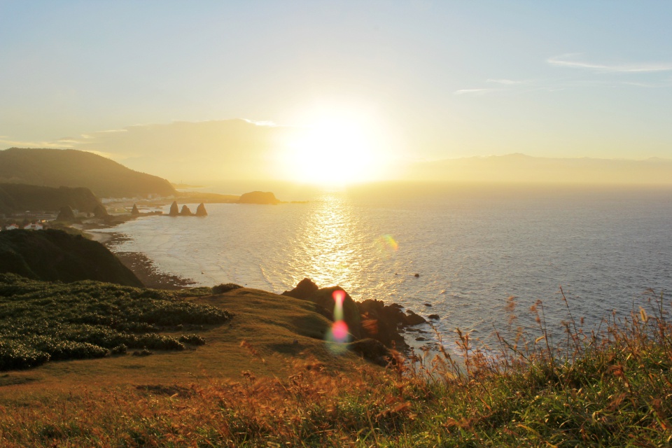 從牛頭山上看下去的夕陽